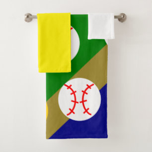 Juego de toallas de baño de béisbol/Softball