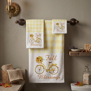Juego de toallas de baño de bicicleta bendiciones