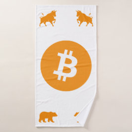 Juego de toallas de baño de Bitcoin