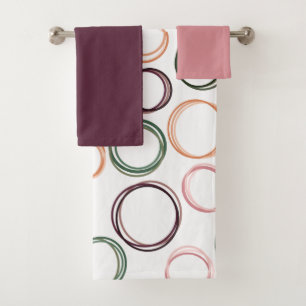 Juego de toallas de baño de Boho Circles