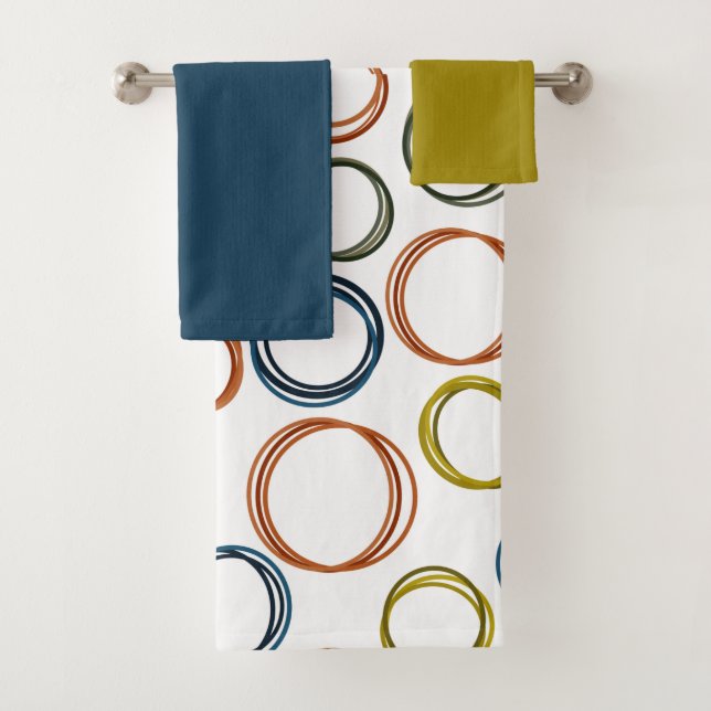 Juego de toallas de baño de Boho Circles (In situ)