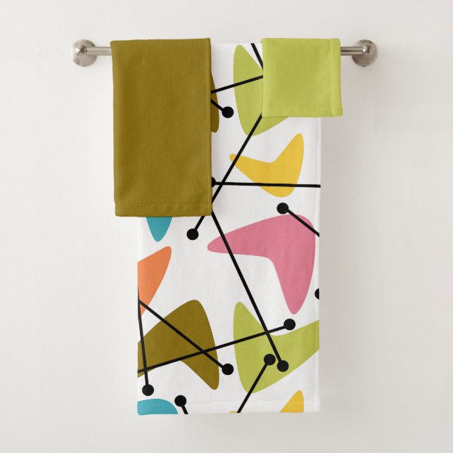 Juego de toallas de baño de Boomerangs (In situ)