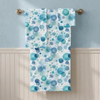 Juego de toallas de baño de burbujas azules modern