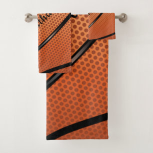 Juego de toallas de baño de diseño de baloncesto