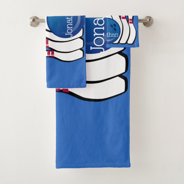 Juego de toallas de baño de diseño de boliche (In situ)