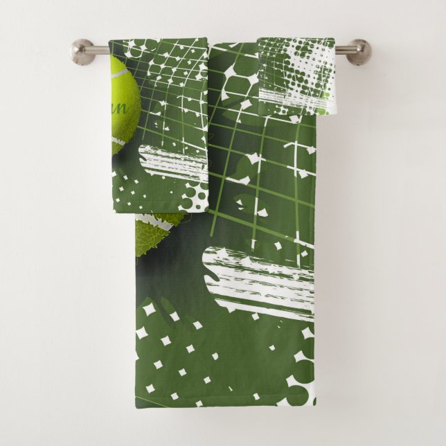 Juego de toallas de baño de diseño de tenis (In situ)