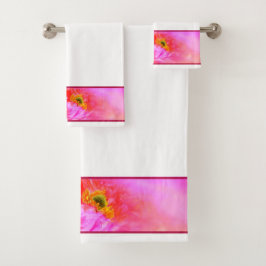 Juego de toallas de baño de fantasía floral