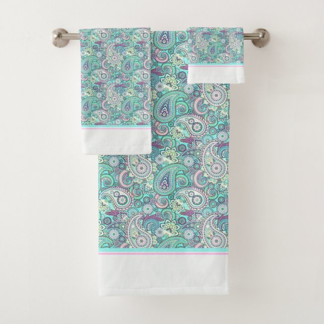 Juego de toallas de baño de flores de estilo antig (In situ)