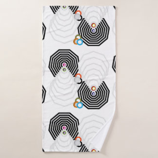Juego de toallas de baño de formas y colores