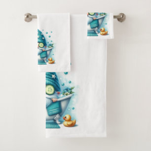 Juego de toallas de baño de Gnome - mano, baño, pa