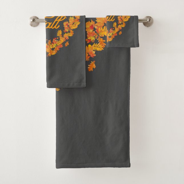 Juego de toallas de baño de hojas de otoño (In situ)