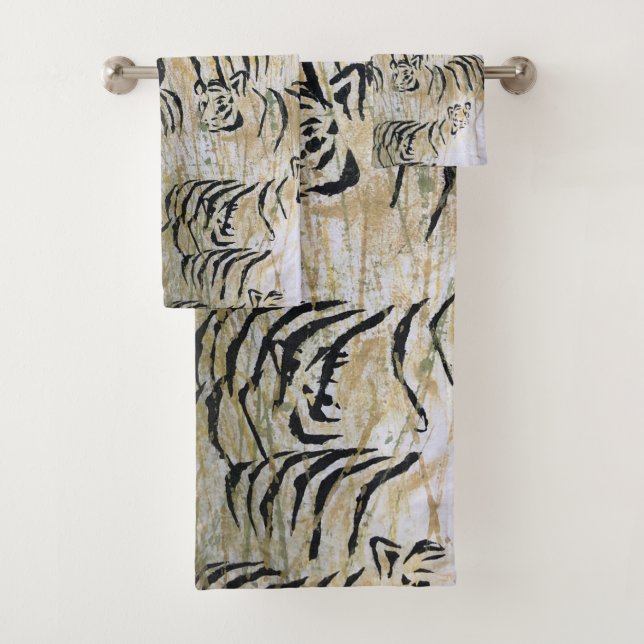 Juego de toallas de baño de impresión de arte de f (In situ)