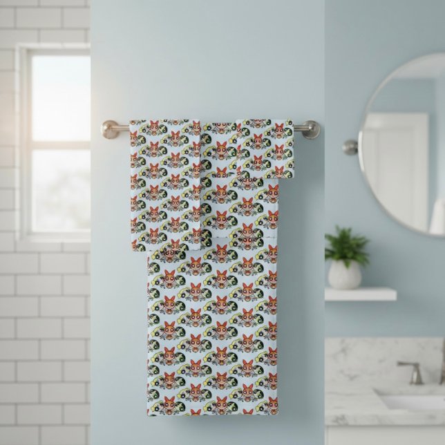 Juego de toallas de baño de las chicas superpodero (Subido por el creador)