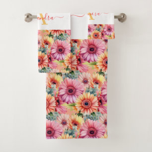 Juego de toallas de baño de lujo   Mímate con flor