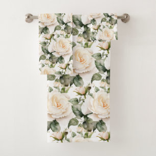 Juego de toallas de baño de lujo Mímate con flor