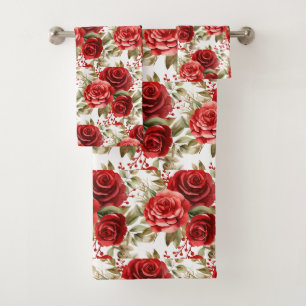 Juego de toallas de baño de lujo Mímate con flor