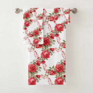 Juego de toallas de baño de lujo Mímate con flor