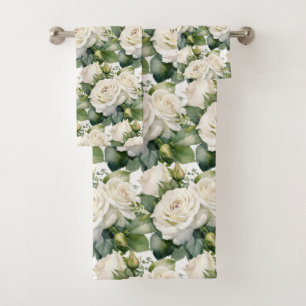 Juego de toallas de baño de lujo Mímate con flor