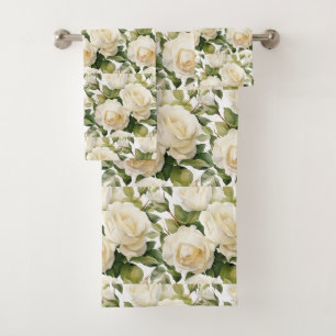 Juego de toallas de baño de lujo Mímate con flor