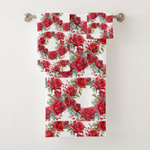 Juego de toallas de baño de lujo Mímate con flor