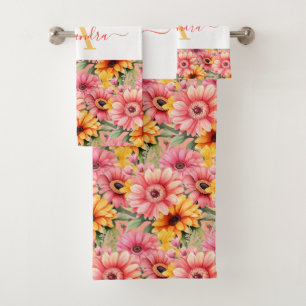 Juego de toallas de baño de lujo   Mímate con flor
