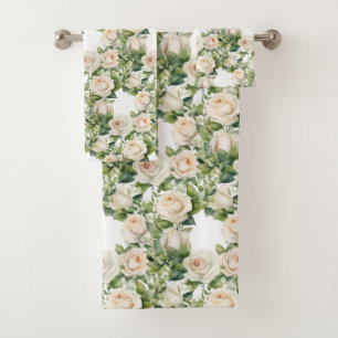 Juego de toallas de baño de lujo Mímate con flor