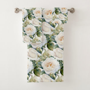 Juego de toallas de baño de lujo Mímate con flor
