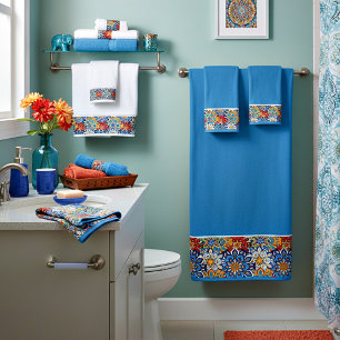 juego de toallas de baño de mandala brillante