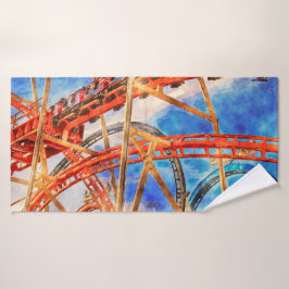 Juego de toallas de baño de montaña rusa