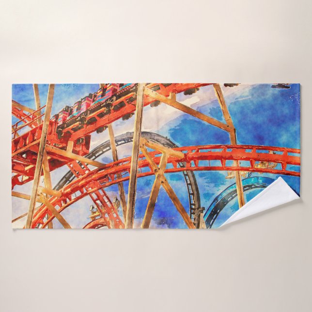 Juego de toallas de baño de montaña rusa (Toalla de baño)