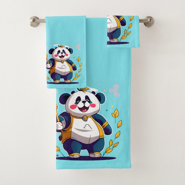 Juego de toallas de baño de Oso Cute Panda (In situ)