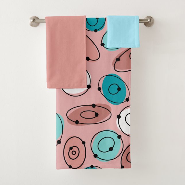 Juego de toallas de baño de Ovalos Atómicos (In situ)