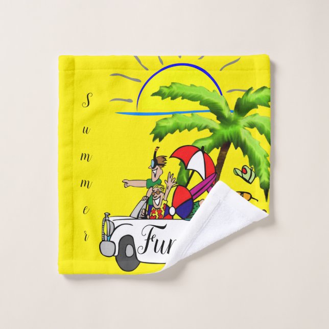 Juego de toallas de baño de Palm Tree de Verano Fu (Toallita)