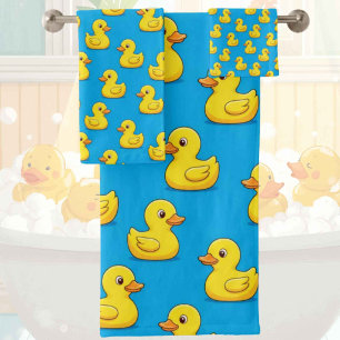 Juego de toallas de baño de pato de goma para bebé