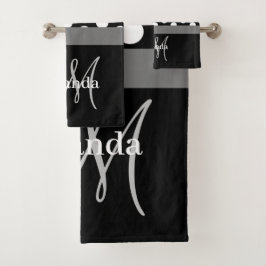 Juego de toallas de baño de polietileno blanco neg