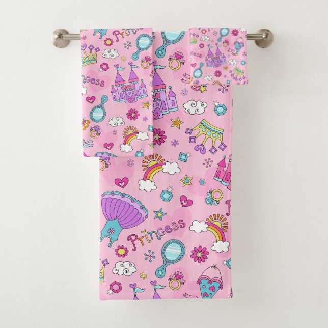 Juego de toallas de baño de Princesa Rosa (In situ)