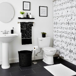 juego de toallas de baño de símbolos musicales