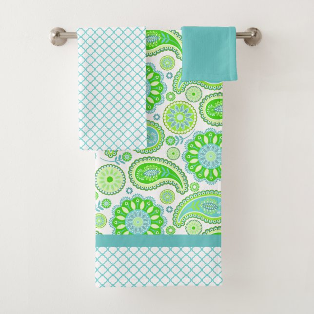 Juego de toallas de baño de Spring Paisley (In situ)