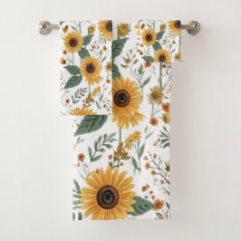 Juego de toallas de baño de verano con estampado d