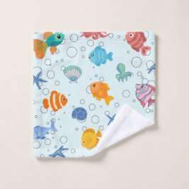 Juego de toallas de baño de vida marina submarina