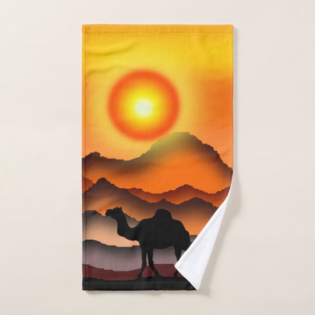 Juego De Toallas De Baño Del Desierto Del Camello  (Toalla de mano)