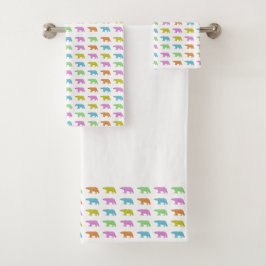 Juego de toallas de baño - Estampado de oso polar