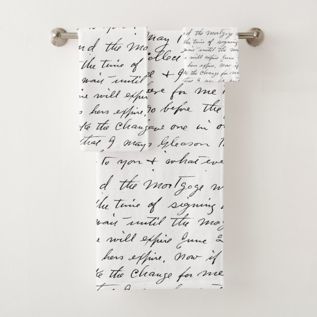 Juego de toallas de baño estilo francés con guión (In situ)