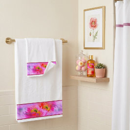 Juego de toallas de baño fantasía floral