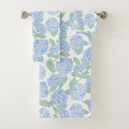 Juego de toallas de baño florales de Hortensia Azu