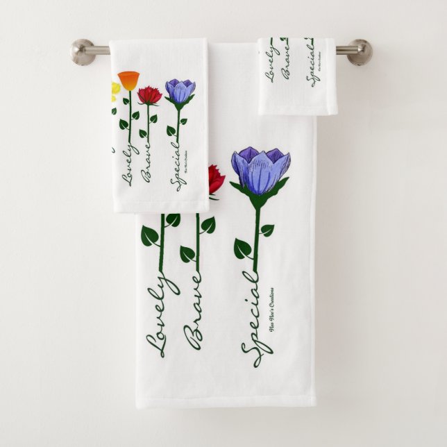 Juego de toallas de baño - Flores salvajes en las  (In situ)