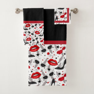 Juego de toallas de baño Glam de los años 50