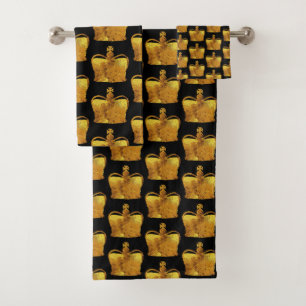Juego de toallas de baño Golden Crowns