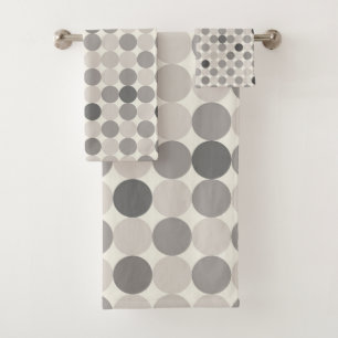 Juego de toallas de baño Inviting Gray Circle