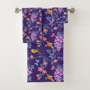 Juego de toallas de baño Lilas Púrpura